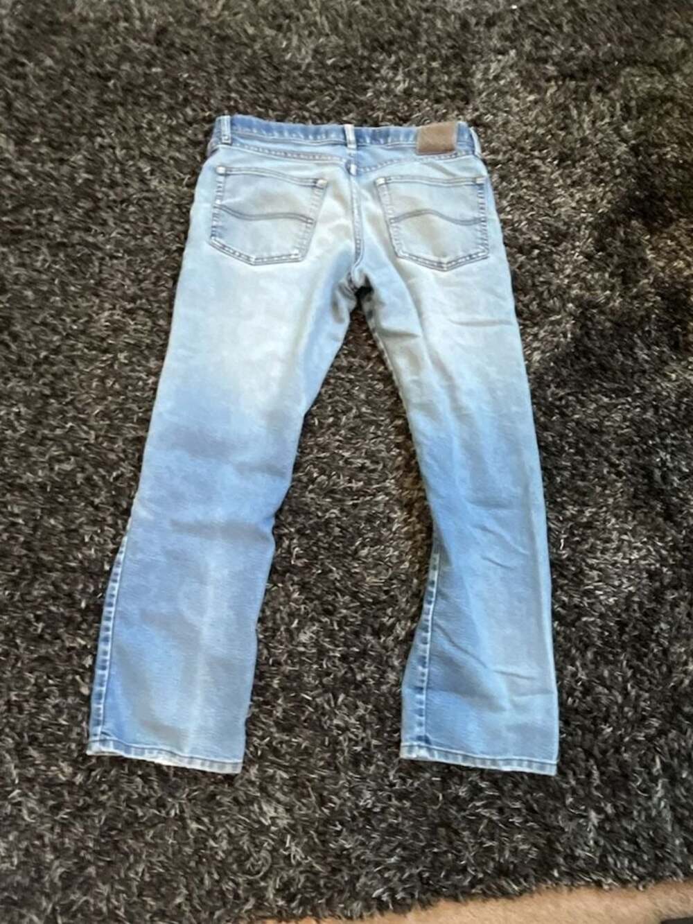 Lee Regular Fit Light Wash Distressed Jeans